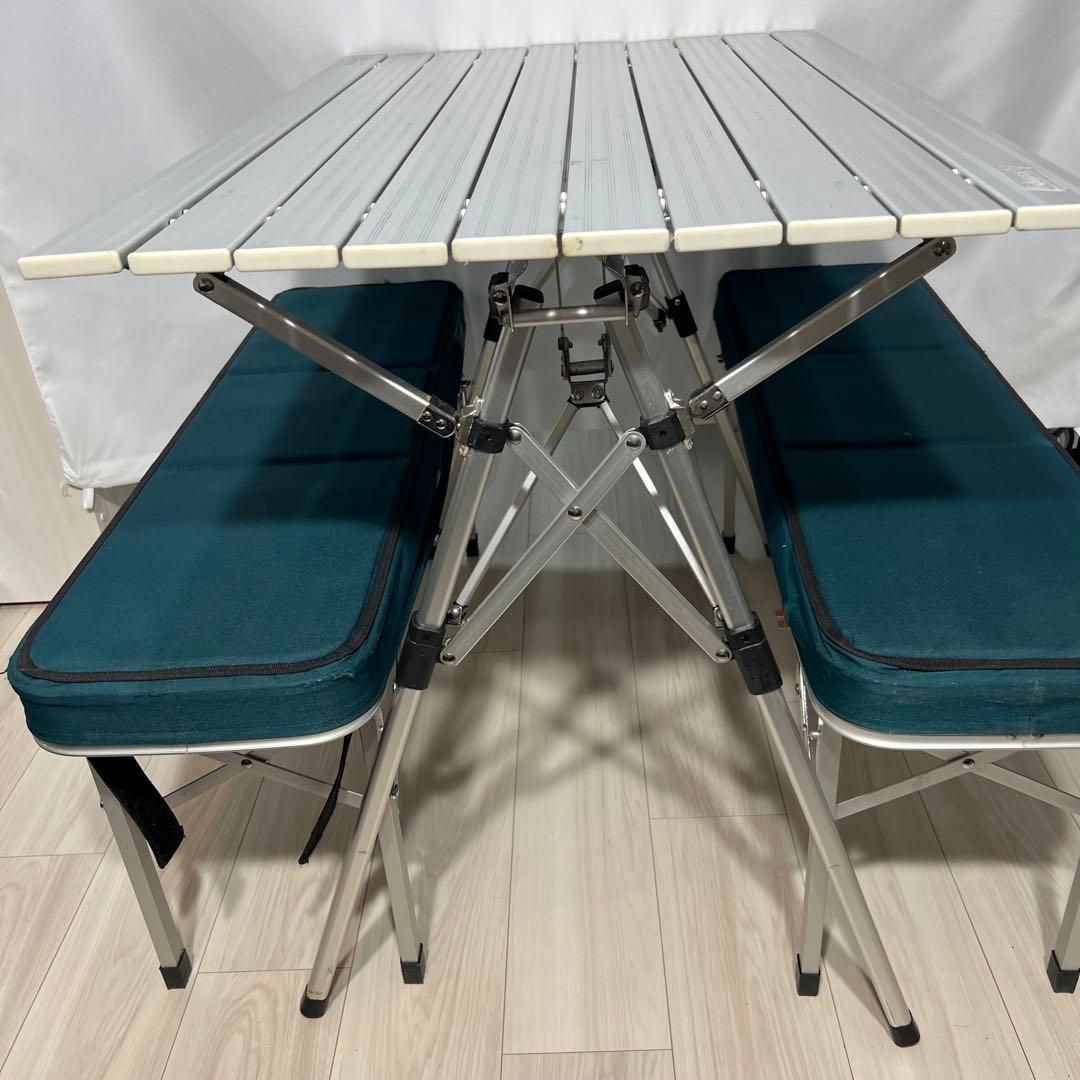 コールマン　テーブルベンチセット　折りたたみアウトドアテーブル　アルミ製