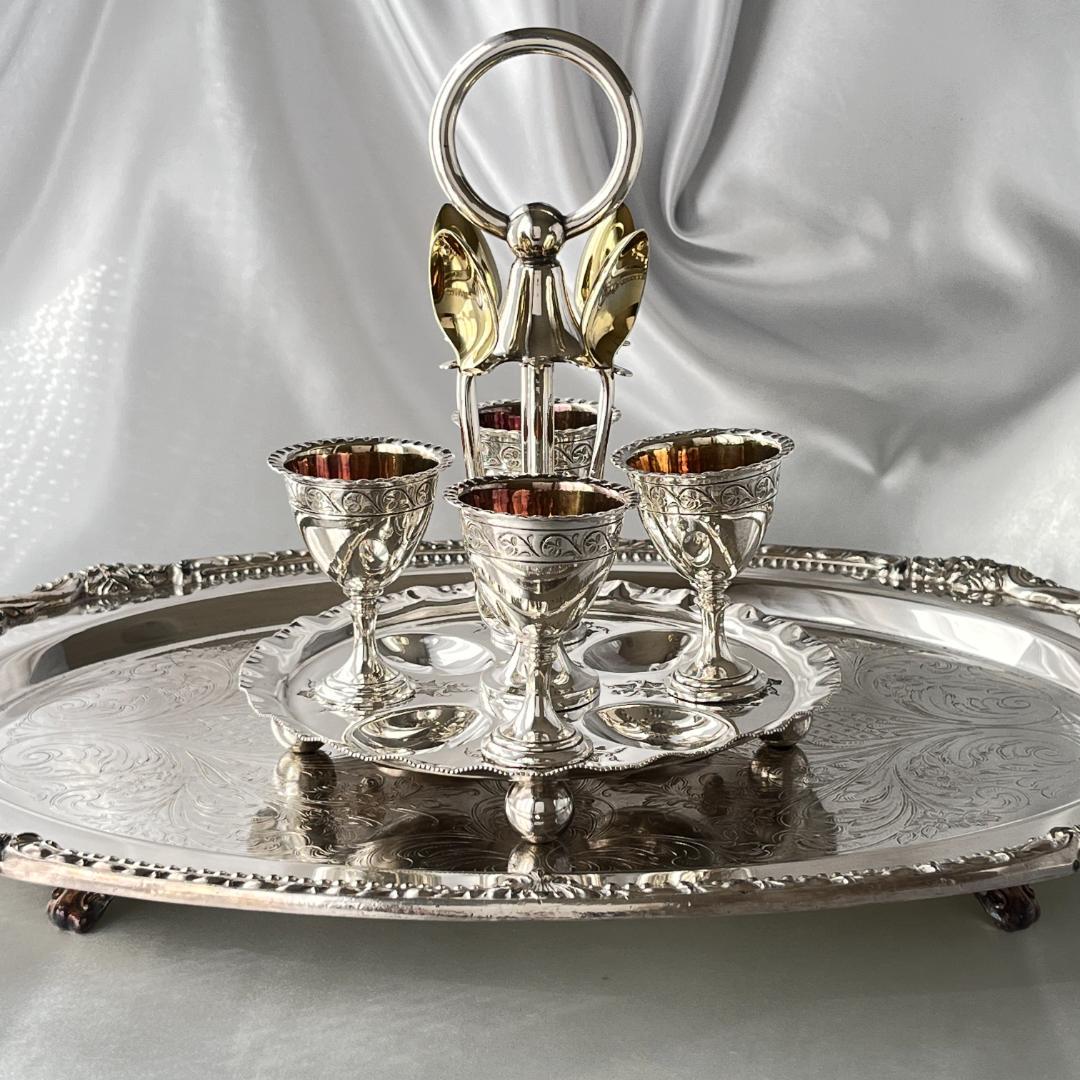 【DANIEL ARTER】 エッグセット エッグカップ / スプーン 豪奢！！