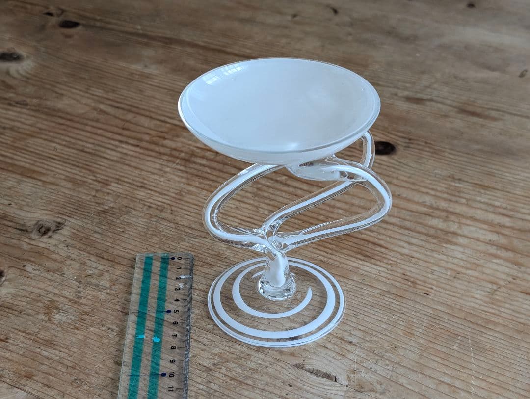 外国製ガラス細工　コンポート皿　アンティーク