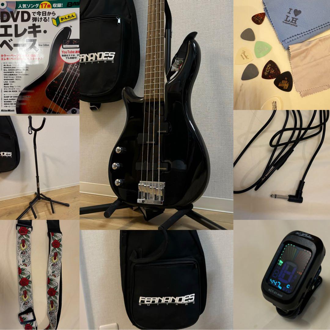 【9点セット】FERNANDES レフティ エレキベース 左利き 初心者