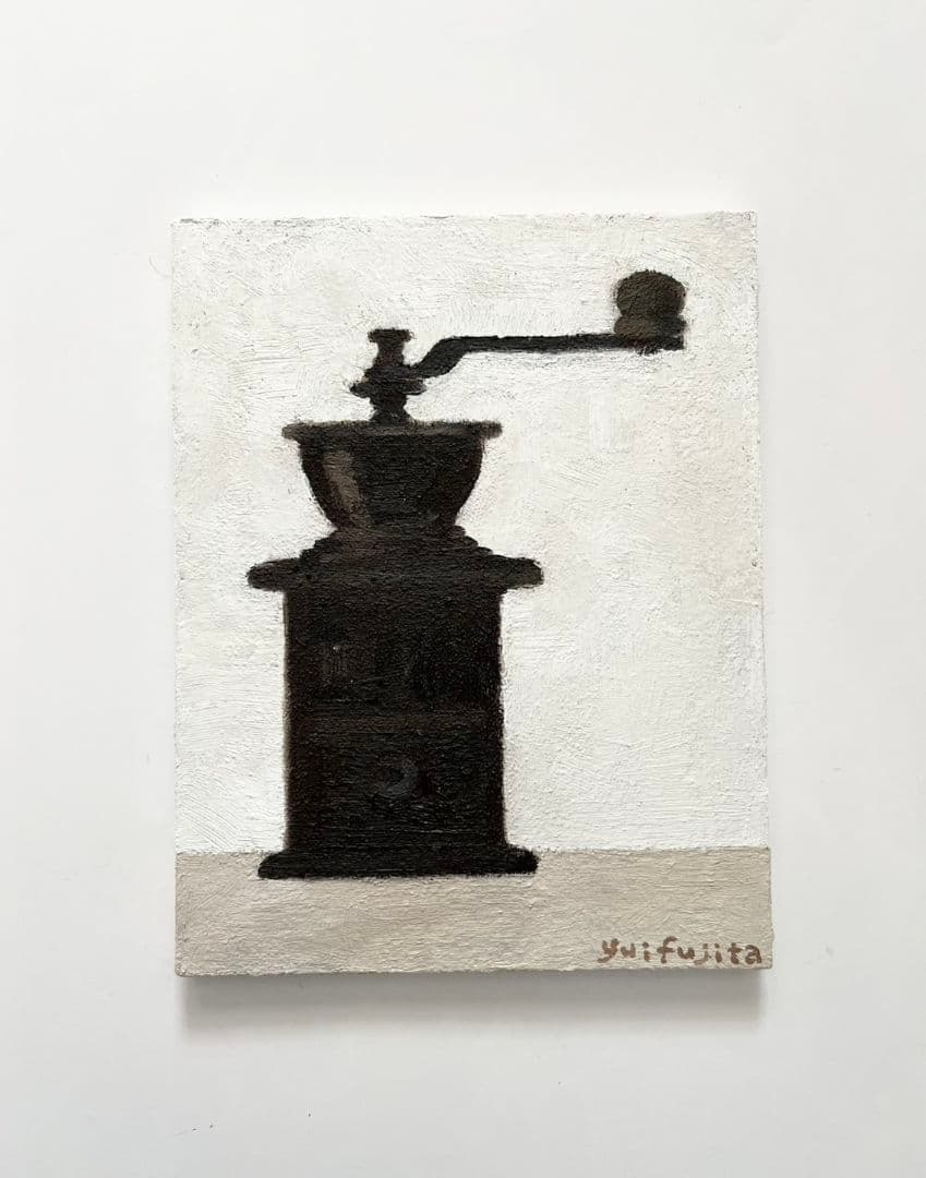 油彩画　コーヒーミル