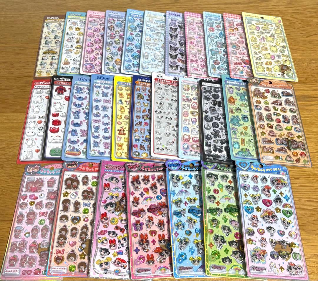 【約３０枚】ボンボンドロップシール 正規品 まとめ売り サンリオ　ディズニー