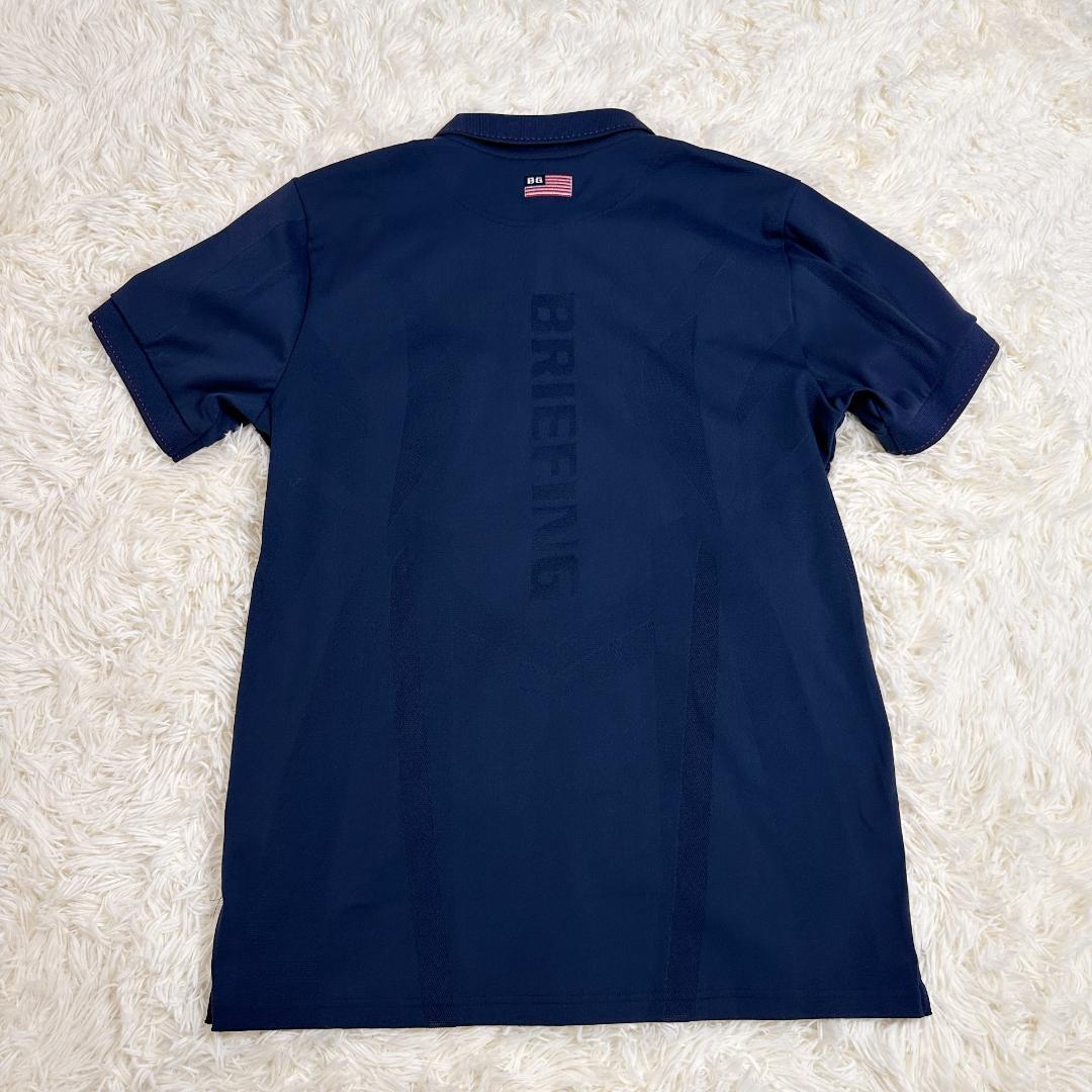 ブリーフィング ゴルフウェア ラッセルメッシュデザイン ポロシャツ ネイビー L