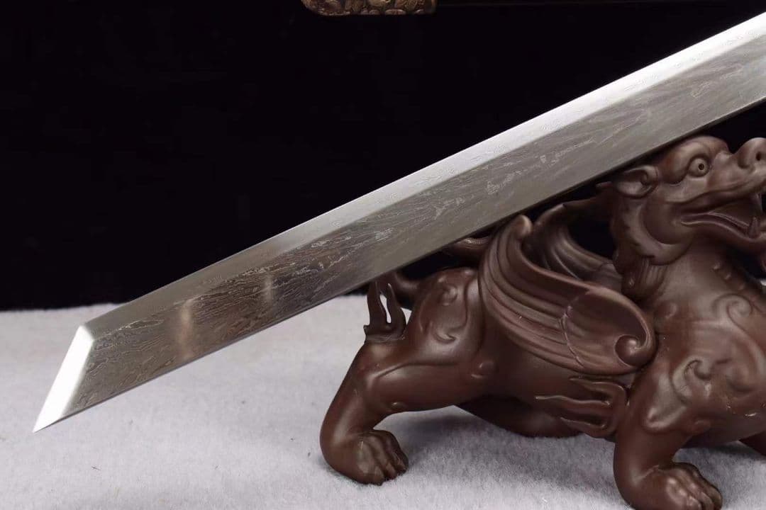 『ダマスカス紋唐刀』 古兵器 武具　刀装具　日本刀　模造刀 居合刀