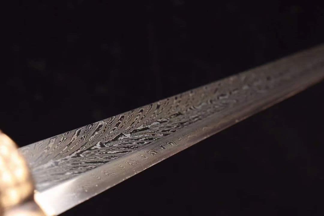 『ダマスカス紋唐刀』 古兵器 武具　刀装具　日本刀　模造刀 居合刀