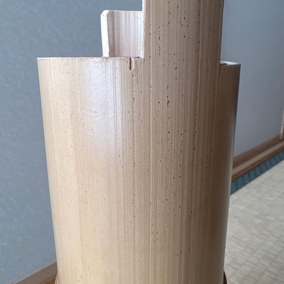 68 鼎　かなえ　寸胴　花器　華道具　竹製　池坊　生け花　格花　水仙