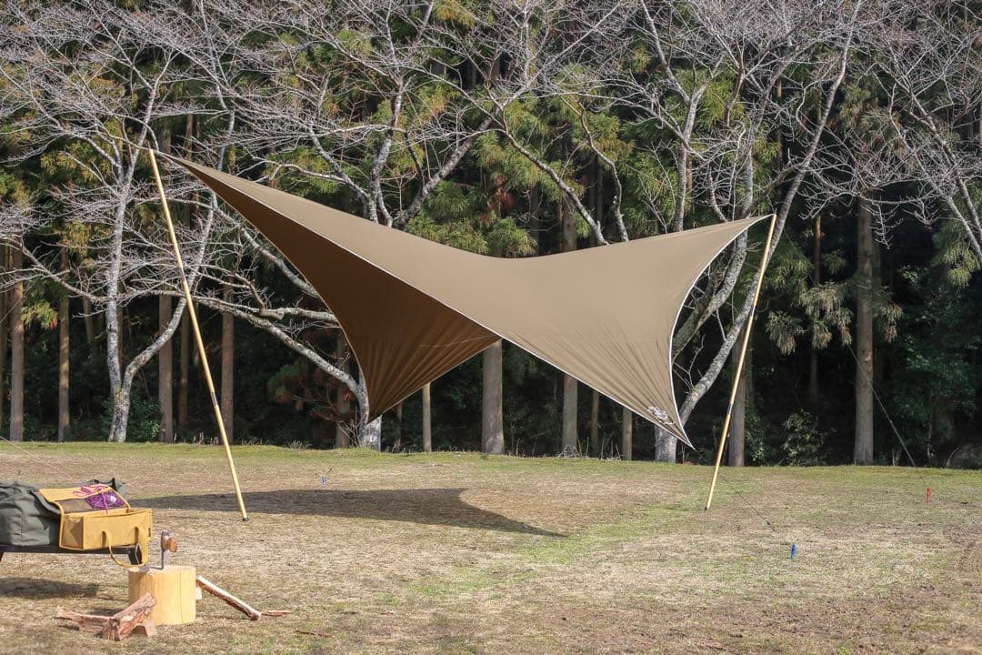 【yoshi1212】マウンテンリサーチ　タープ&ウッドポール2本セット