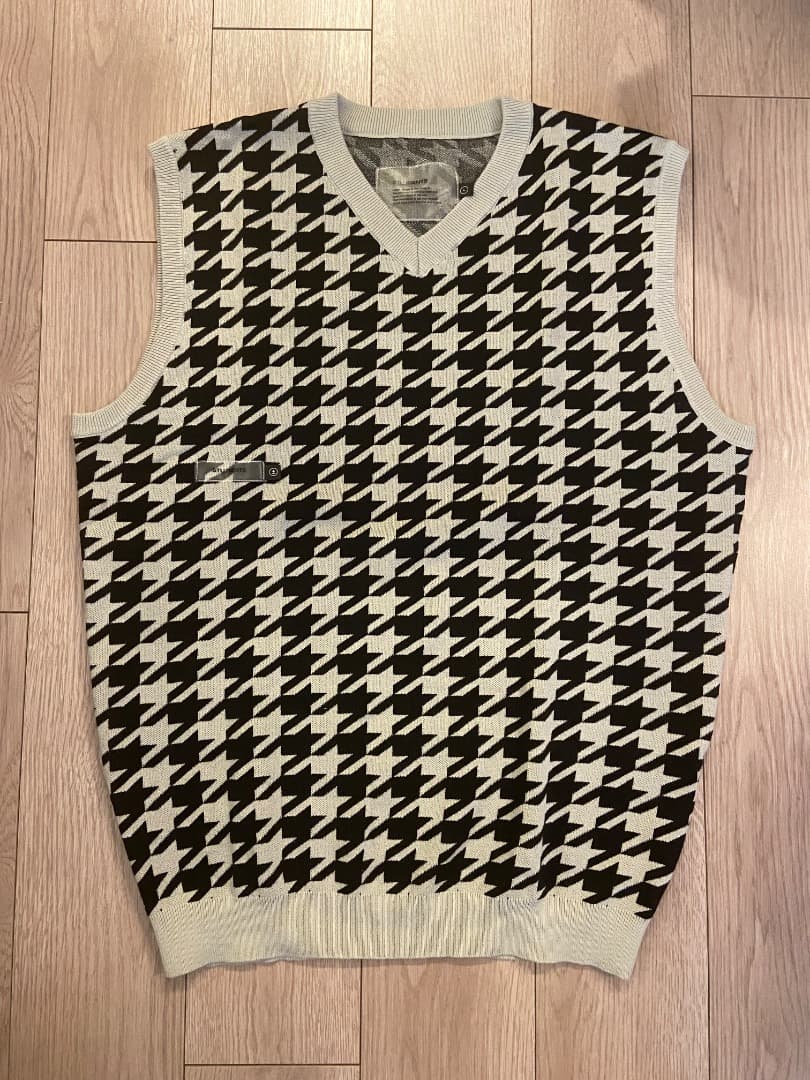 STUDENTS Golf　レインハウンドトゥース ニット ベスト