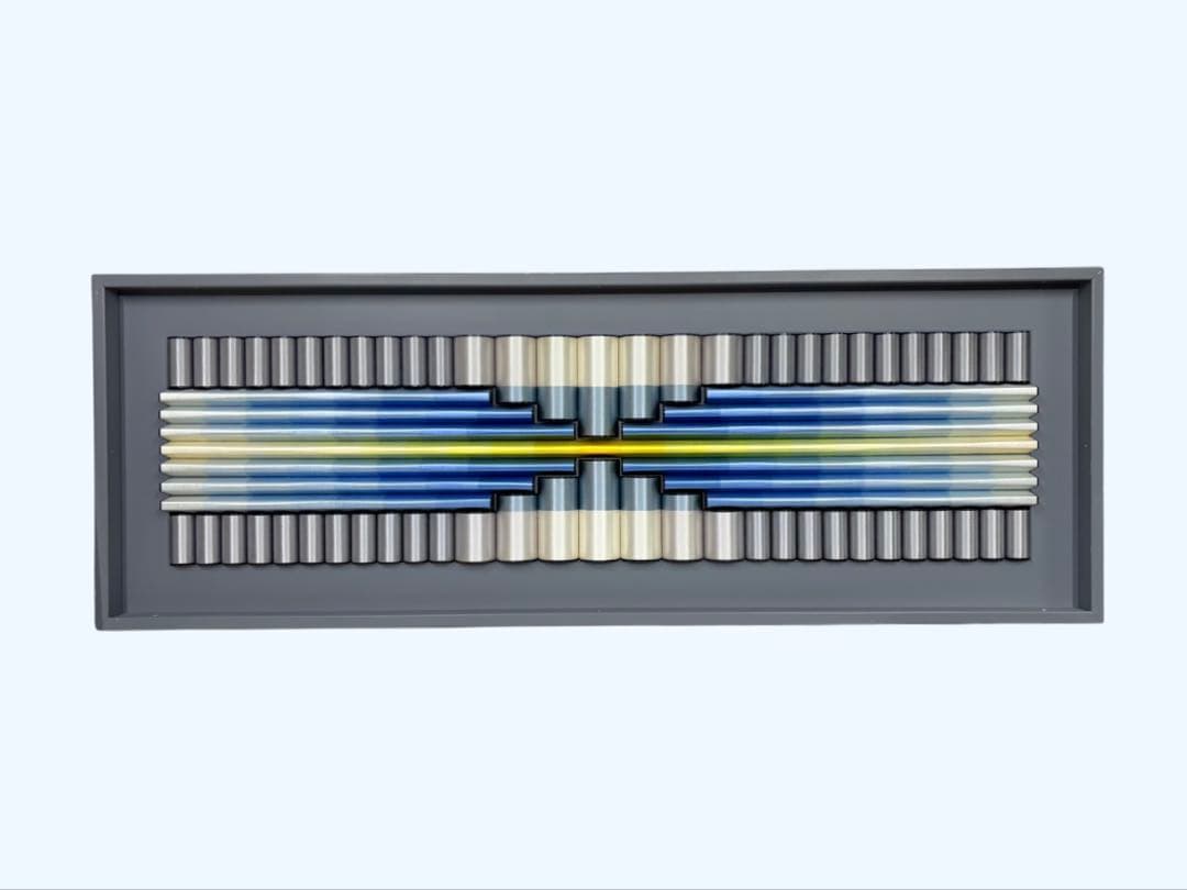 「時空」　森康次　額装　絵画　刺繍 アート 伝統工芸 日本刺繍 着物