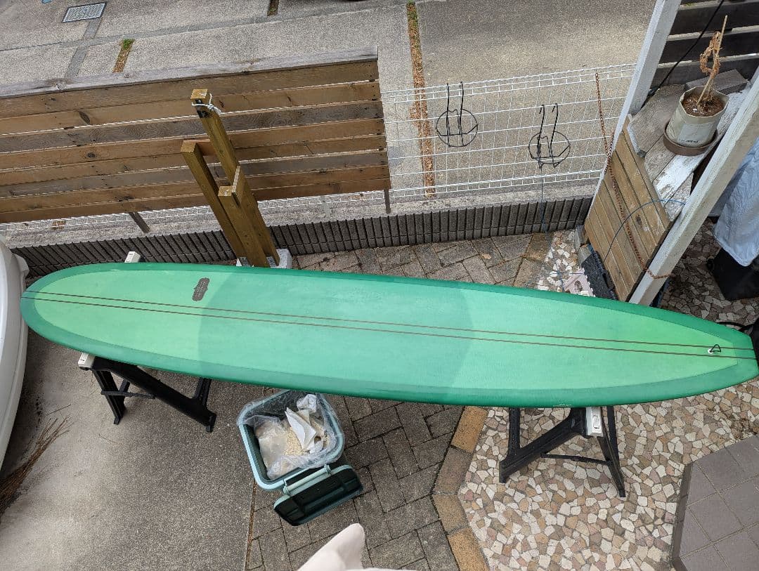 Almond ロングボード log rhythm 9'6 フィン付き