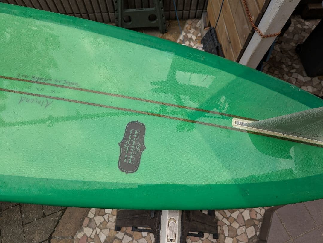 Almond ロングボード log rhythm 9'6 フィン付き