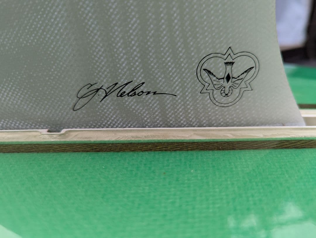 Almond ロングボード log rhythm 9'6 フィン付き