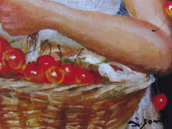 芝田米三、収穫、画集より、希少、版上サイン、新品額装