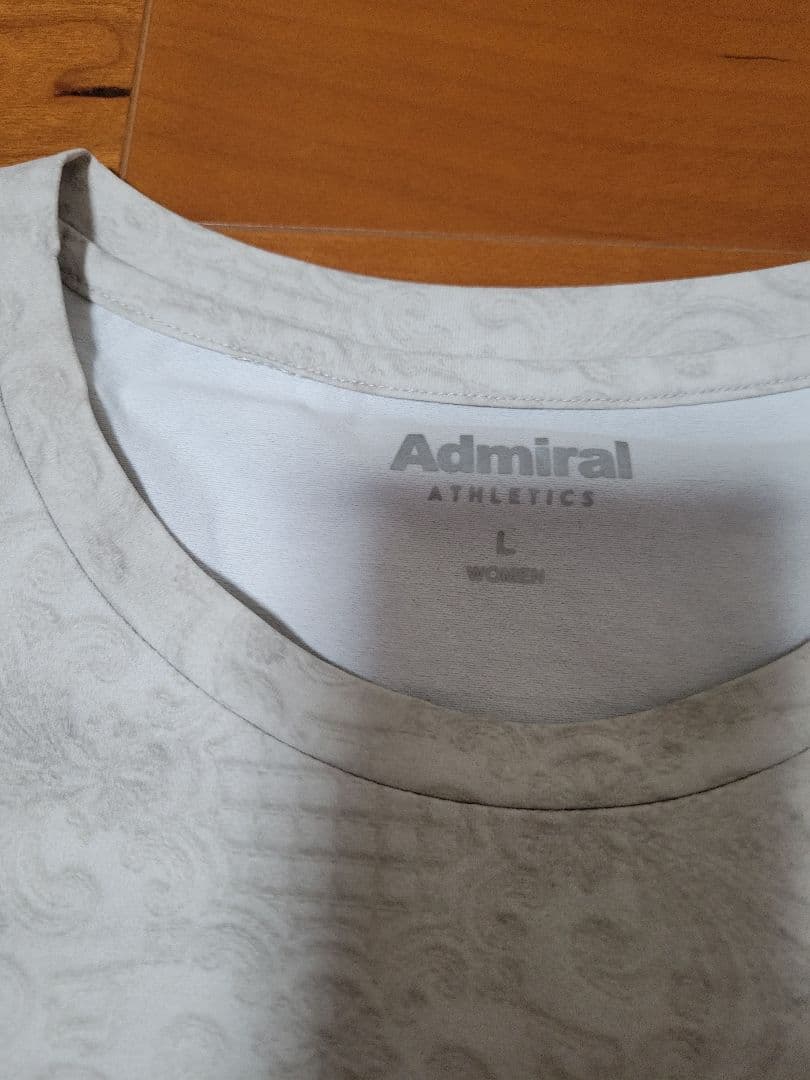 Admiral　ウェア　キルトプリントヘムブロックスイッチTEE　ホワイト　L