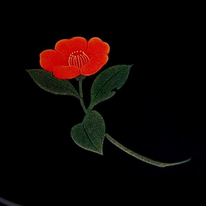 輪島塗 金手描蒔絵 花絵変わり 銘々皿 塩安製 5客セット