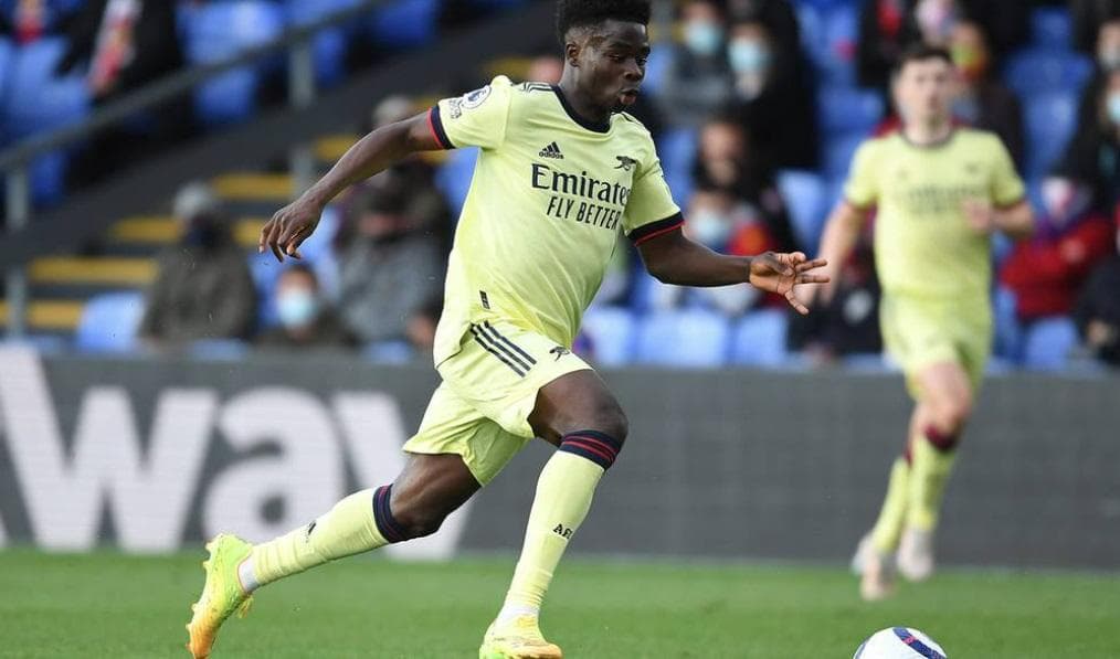 アーセナル　ブカヨ・サカ　オーセンティック アウェイ 2021-22 (M)