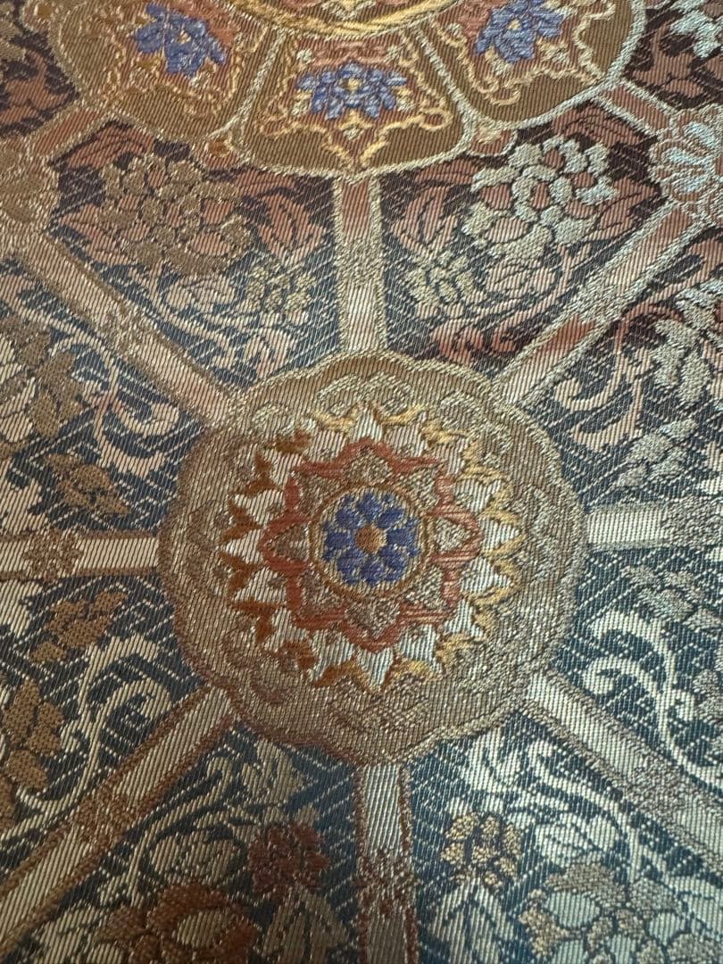 1939 袋帯 古代彫金紋  西陣織   金糸　高級上質上品　約440cm未使用