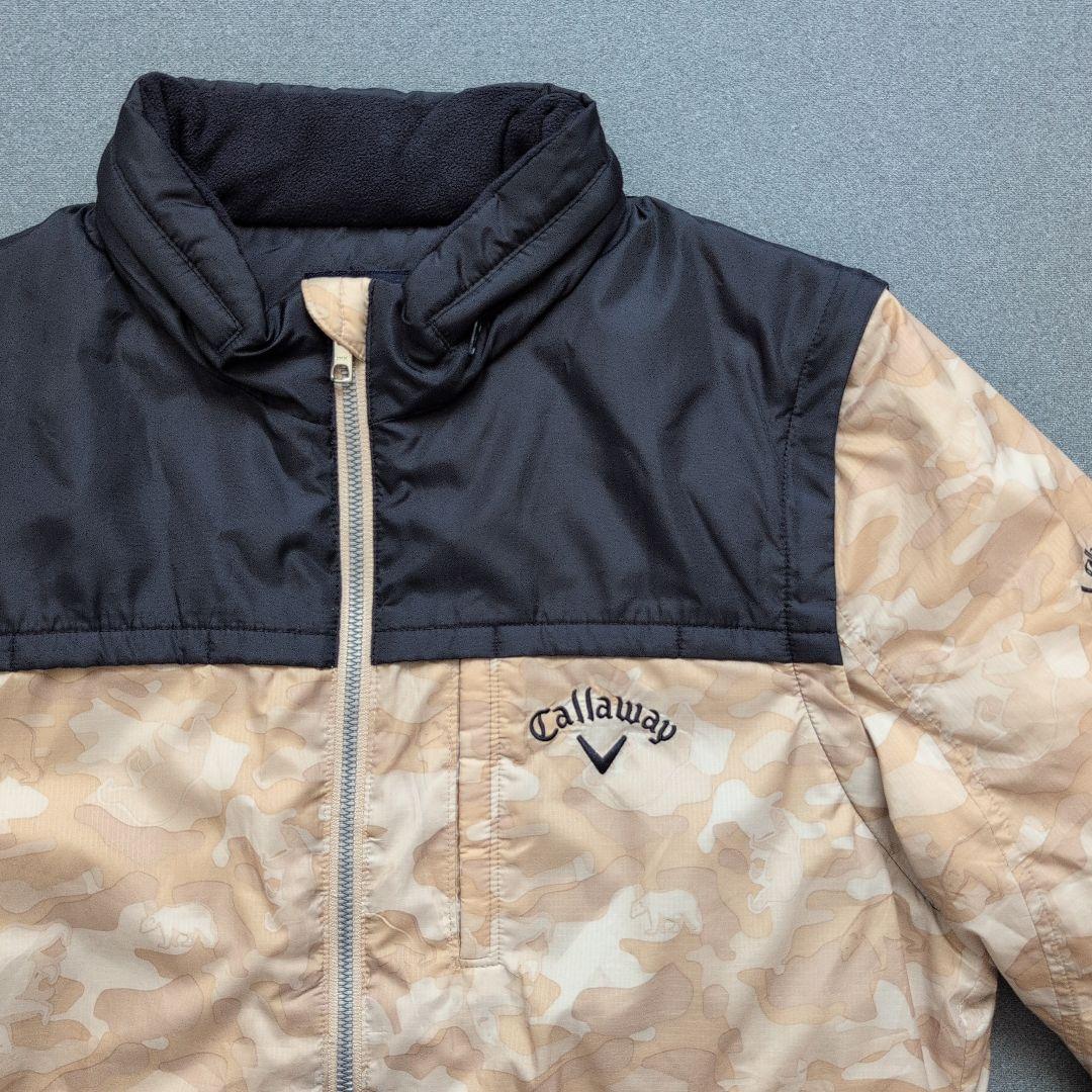 【極美品】キャロウェイゴルフ　カモフラ柄2way中綿フルジップジャケット　M