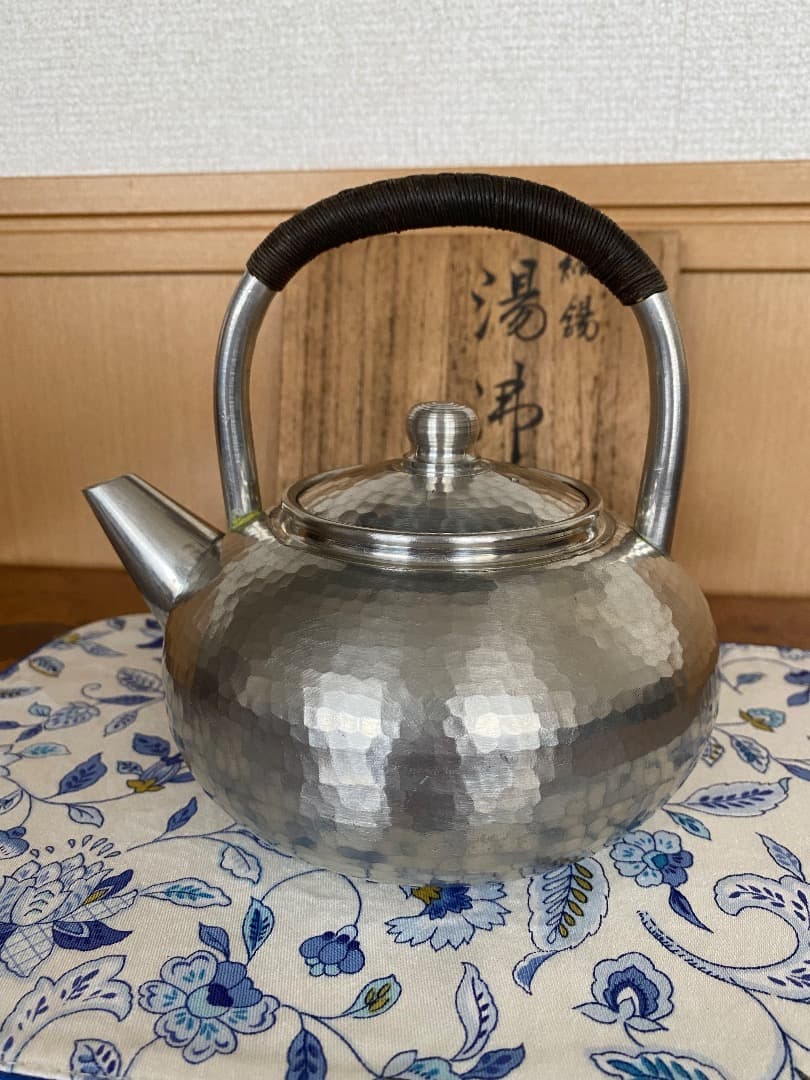 ¥45,000からお値下げ中　純錫（540g）　湯沸かし　茶道具