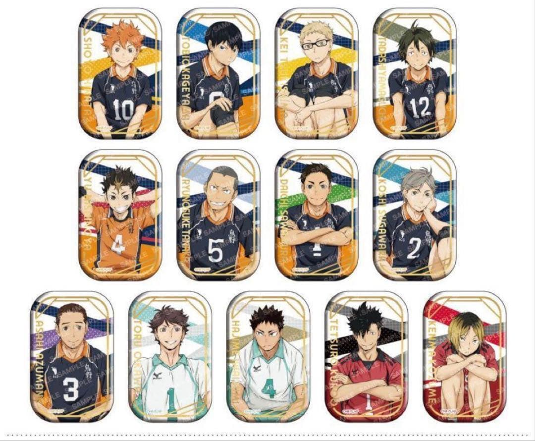 ハイキュー‼︎ スクエア缶バッチセット