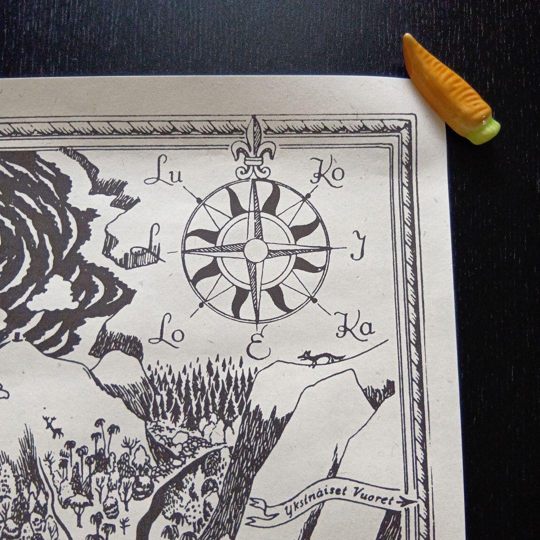 激レア！1999年フィンランド産ムーミン谷の正確な地図シリアルナンバー入り！