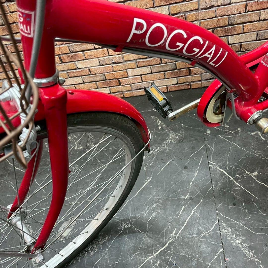 【94】子供用自転車 子供車 POGGIALI レッド 24インチ 変速付き
