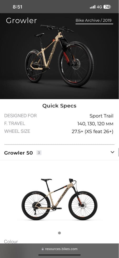 Rocky Mountain 27.5 2019年Growler50