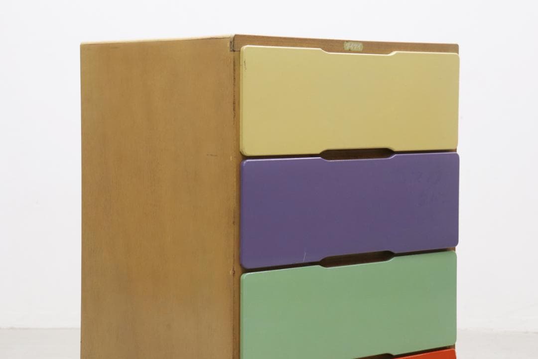 レトロ ポップ カラフル チェスト 箪笥 たんす 収納 仕分け 引き出し