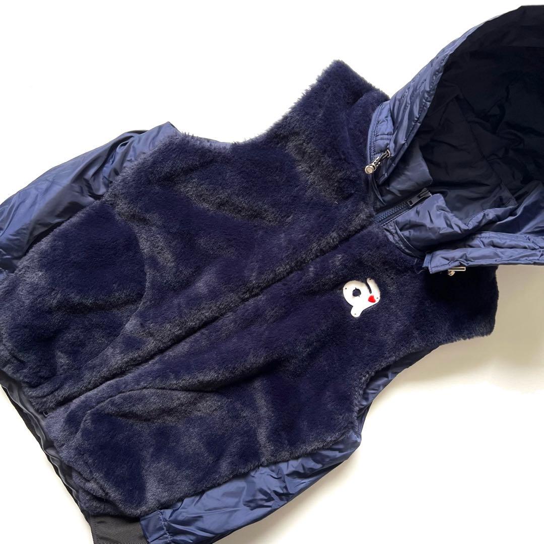 ARCHIVIO アルチビオ　ボア×ナイロン　中綿入り　ダウンベスト　レディース