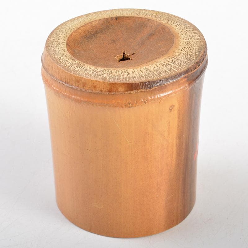 竹器師　黒田宗傳作　竹蓋置　表千家十二代堀内宗完(兼中斎)極め箱　M　R5387