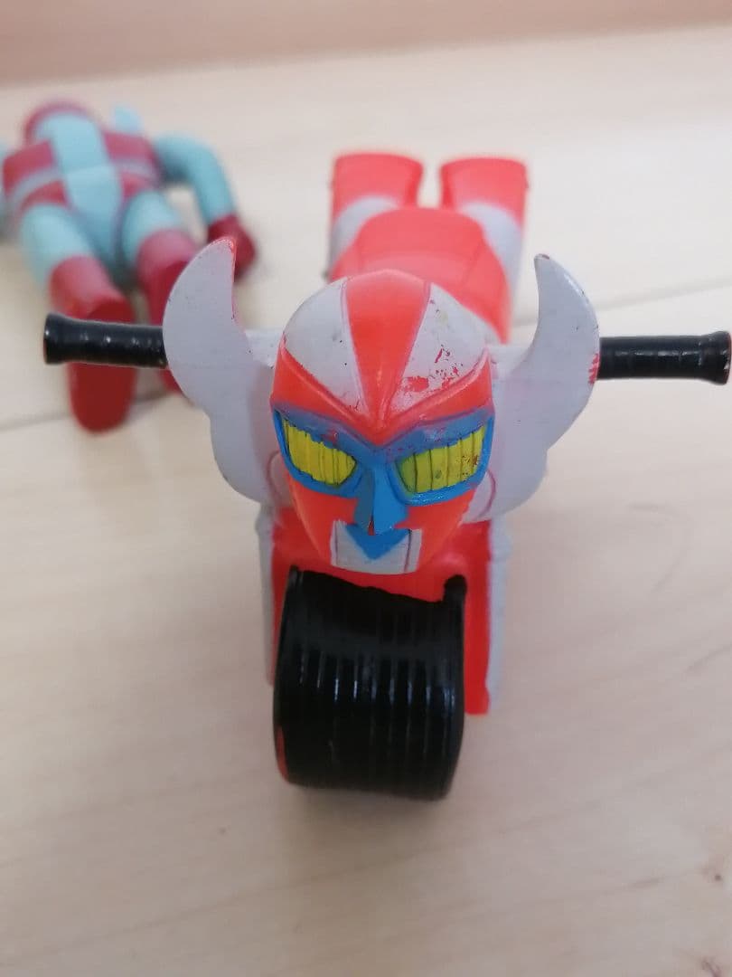 激レア！？昭和レトロソフビ、電人ザボーガーフィギュアとバイクセット当時物