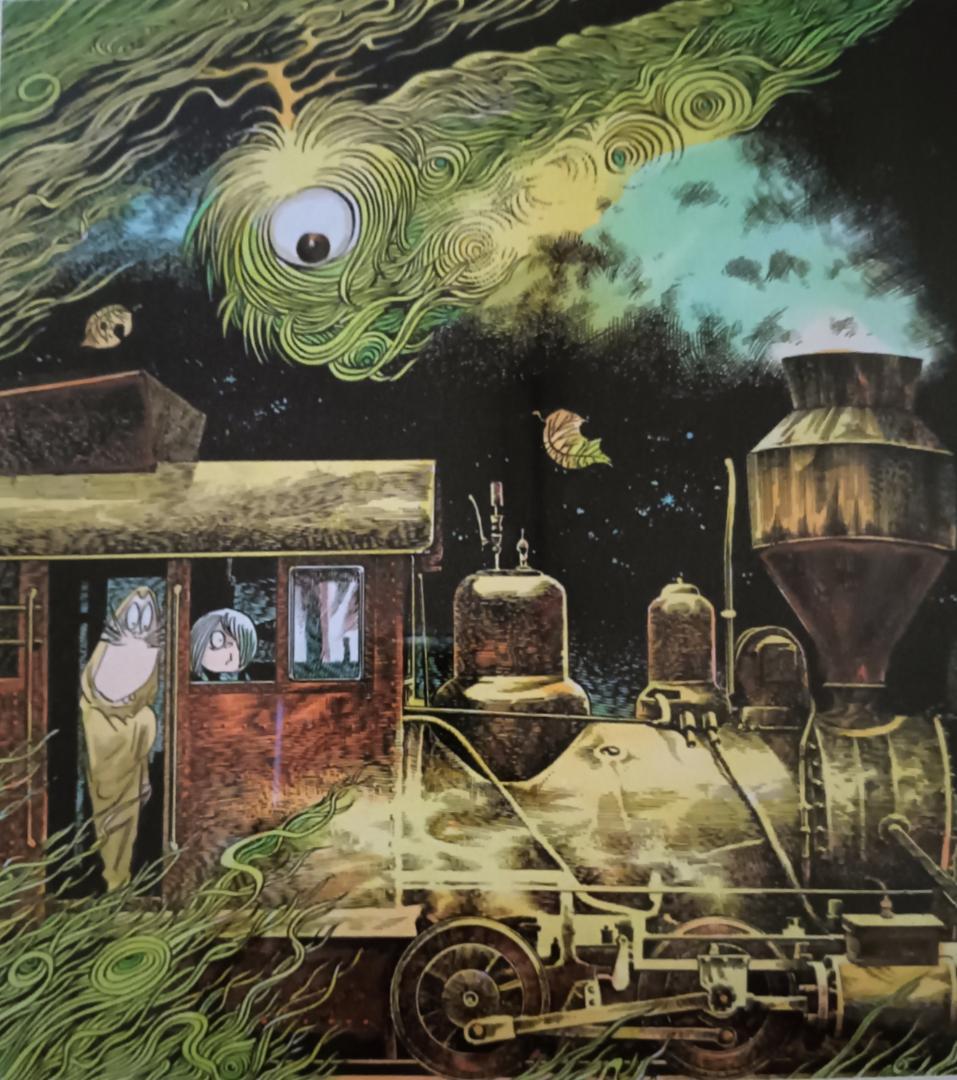 【希少品】【美品】水木しげる 「幽霊電車」　版画