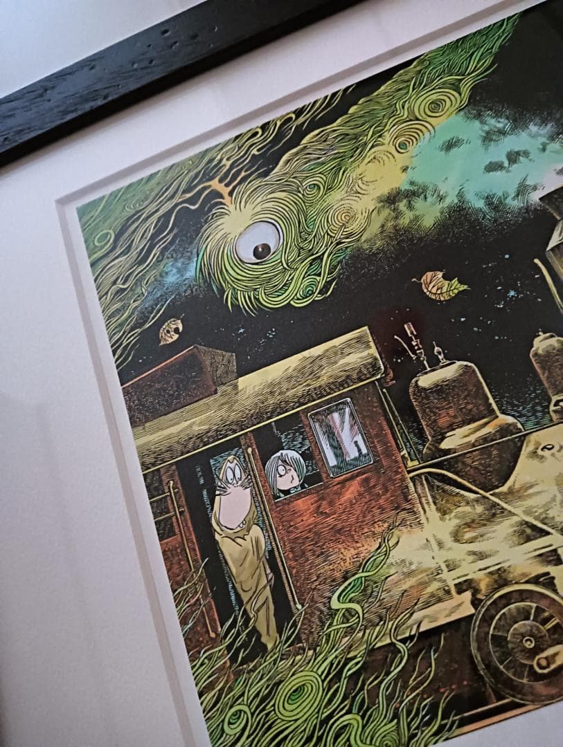 【希少品】【美品】水木しげる 「幽霊電車」　版画