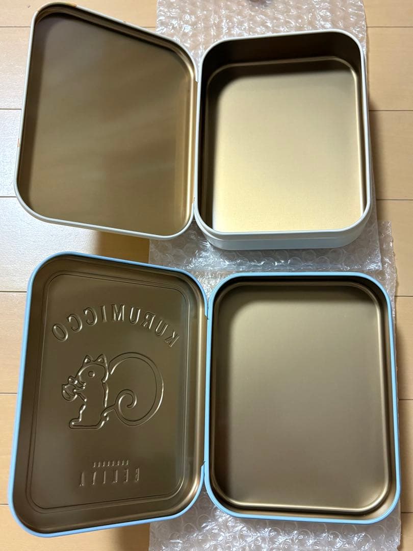 鎌倉紅谷　クルミッ子缶バレンタイン缶　ブルー　70周年缶　ミニ缶　②