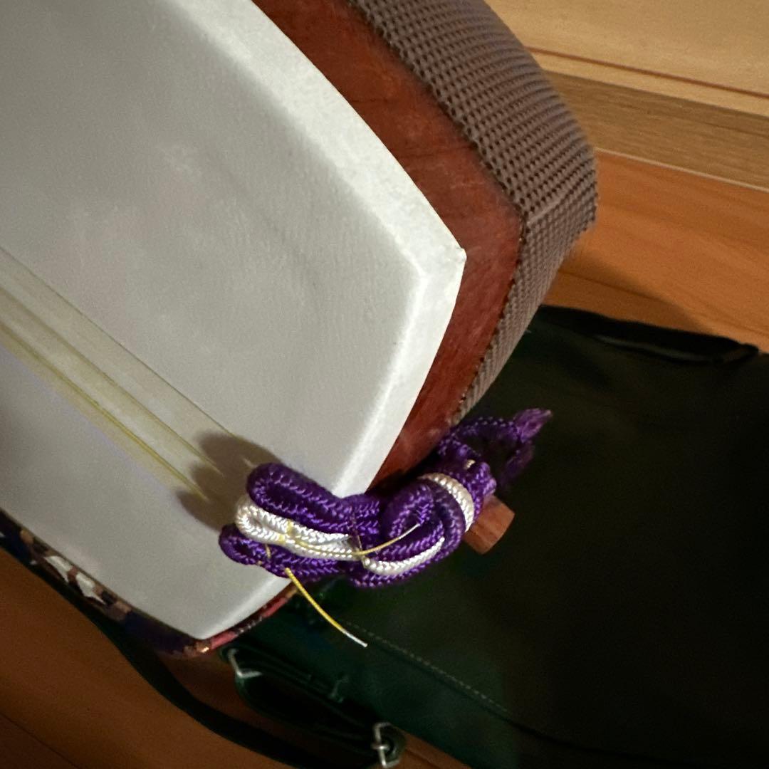 三味線本体 細棹　ソフトケース付き　秋田三味線　長唄等　３弦