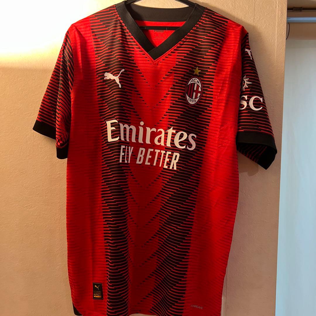 【未使用】ACミラン 23/24 オーセンティックユニフォーム ラインデルス M