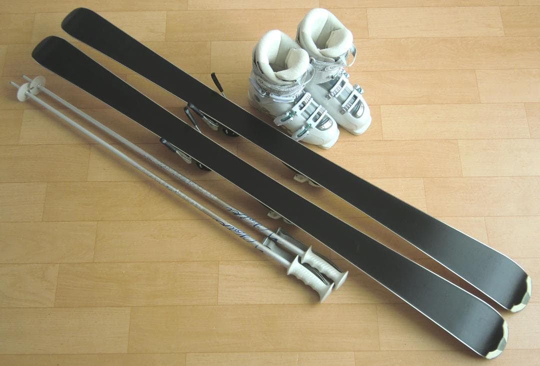 ■■送料無料■ELAN■女性用スキーフルセット■板146靴24.5■メンテ付■■