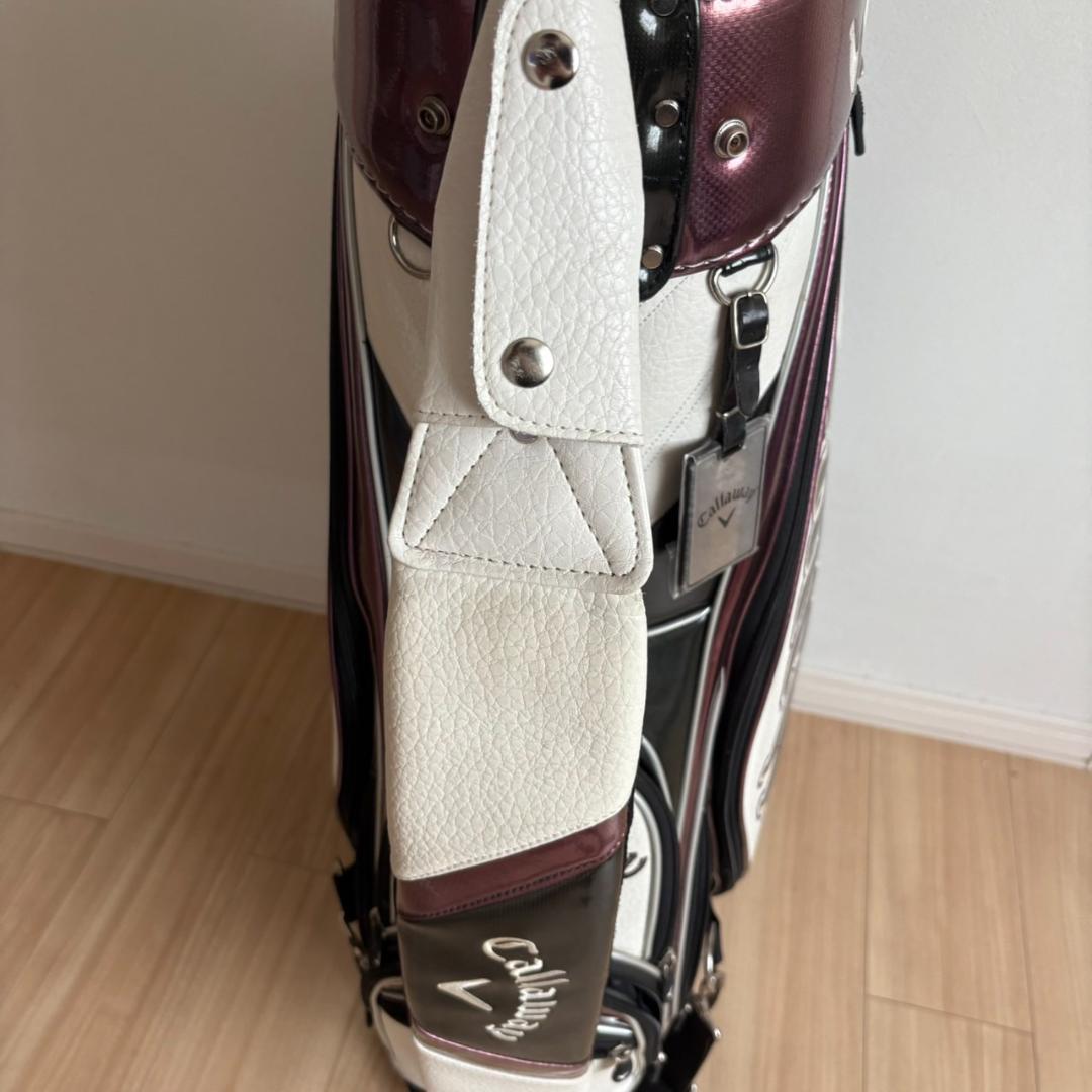 Callaway キャディバッグ 黒/白/赤 保護カバー付き