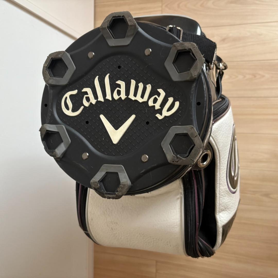 Callaway キャディバッグ 黒/白/赤 保護カバー付き