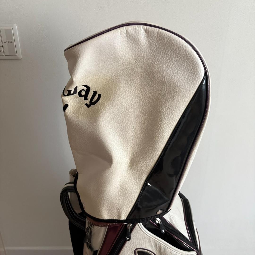 Callaway キャディバッグ 黒/白/赤 保護カバー付き