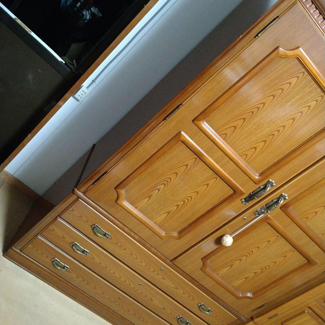 ブラウンタンス 花柄装飾 引き出し4つ（引取限定）