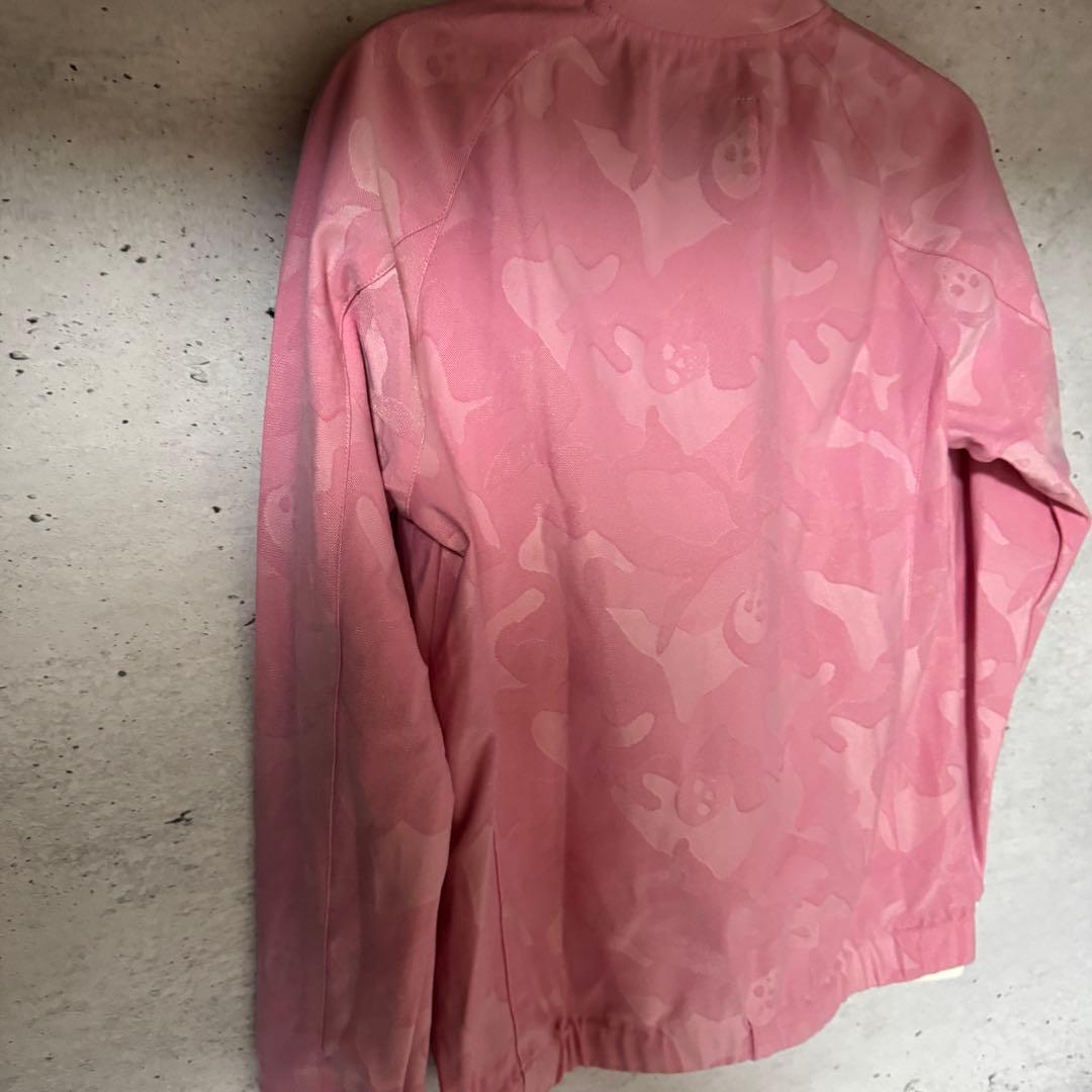 美品 マークアンドロナ トラックジャケット ジャージ 迷彩 スカル ピンク