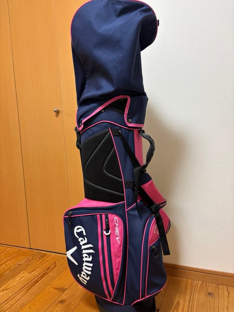Callaway 軽量スタンド付キャディバッグ ネイビー/ピンク　美品