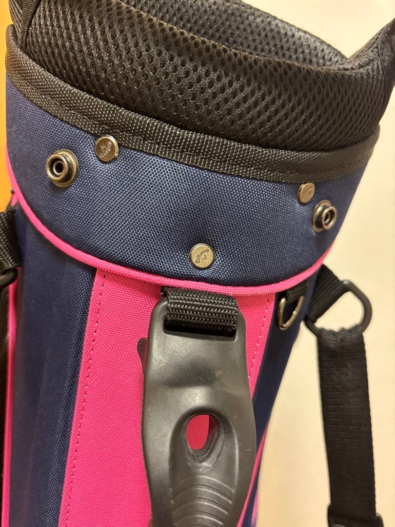 Callaway 軽量スタンド付キャディバッグ ネイビー/ピンク　美品