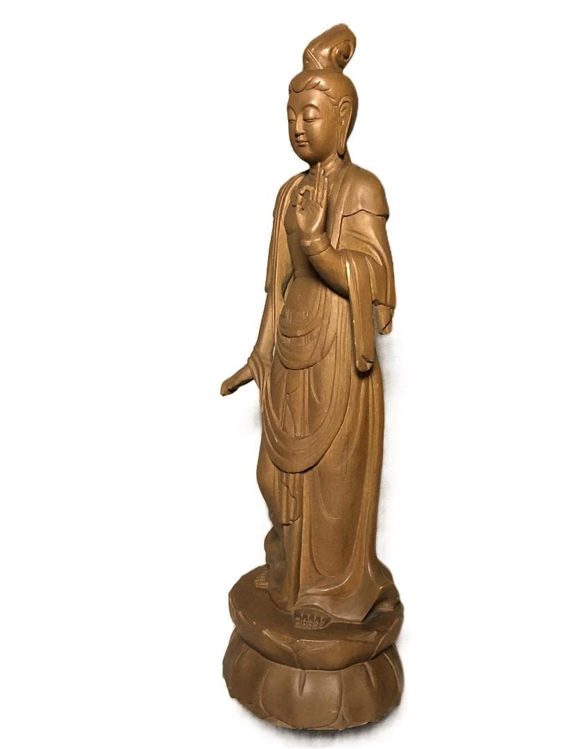 【 春山作 聖観音菩薩立像 】　一木造　高さ64ｃｍ