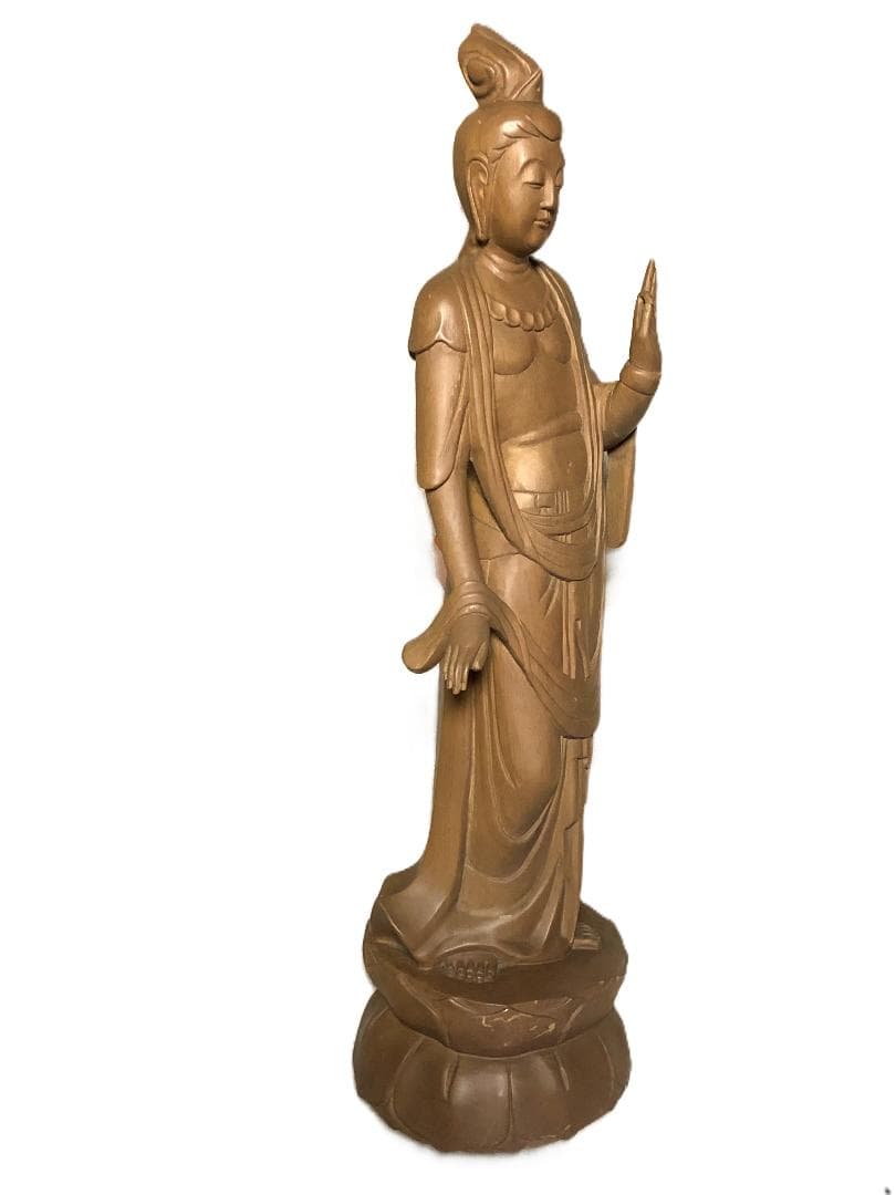 【 春山作 聖観音菩薩立像 】　一木造　高さ64ｃｍ