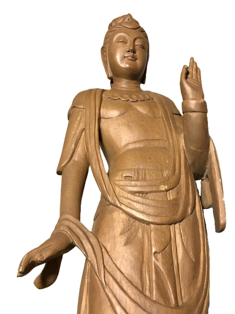 【 春山作 聖観音菩薩立像 】　一木造　高さ64ｃｍ