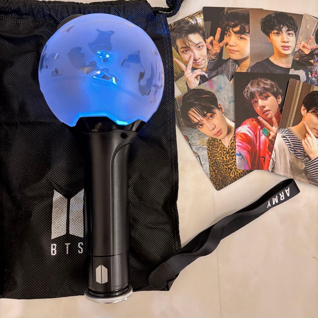 BTS OFFICIAL LIGHT STICKアミボムver.3 +トレカ7枚