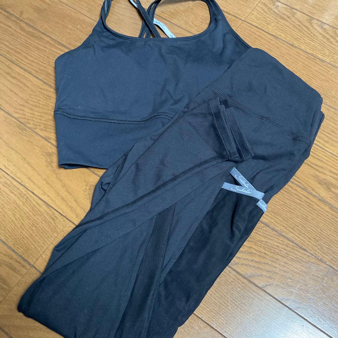 ヨガウェア ブラック Mサイズ セット