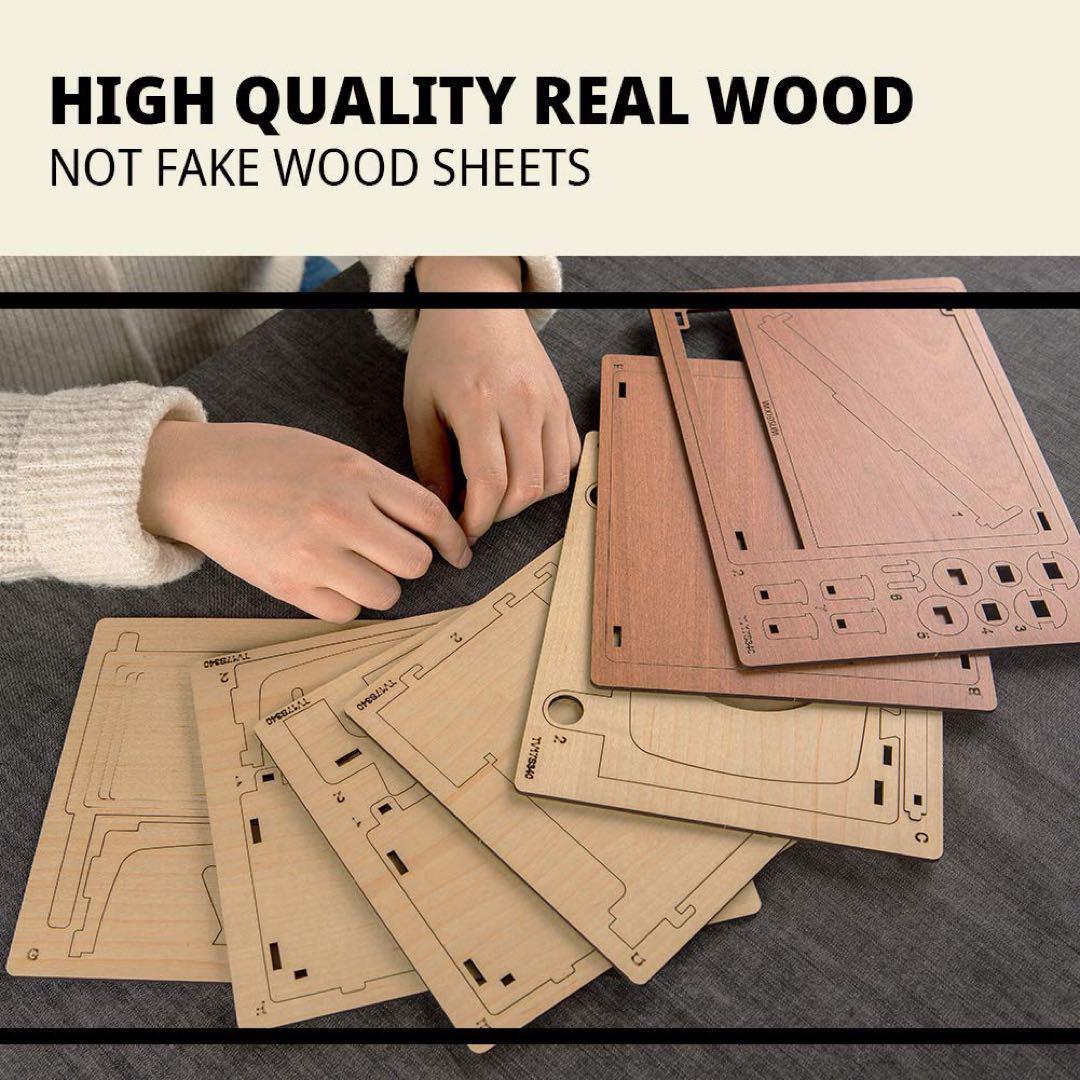 WOODSUM ❤️木製3D パズル スマートフォンテレビDIYキット 大人用